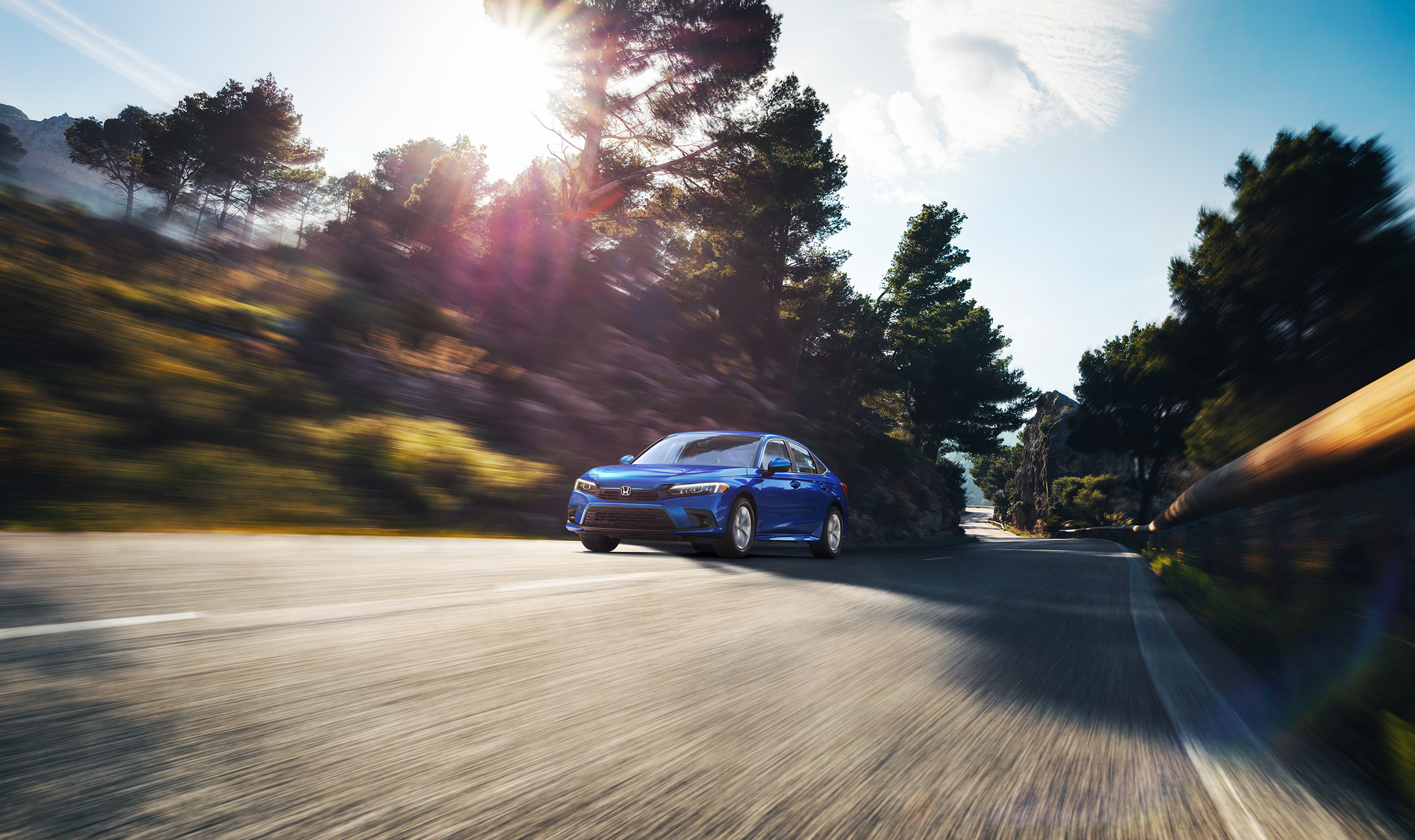 A Certified Pre-Owned Honda Civic driving