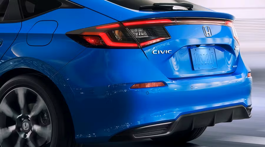 The rear of the 2026 Honda Civic Hatchback