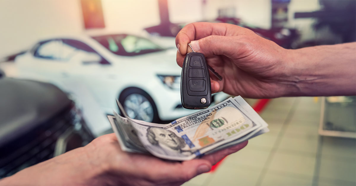 Trading a car in for its Kelley Blue Book value