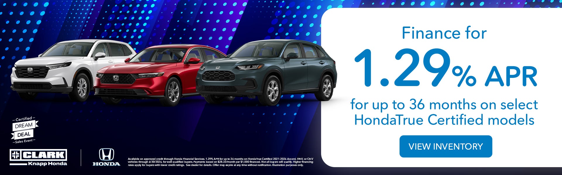 Certified Dream Deal Sales Event