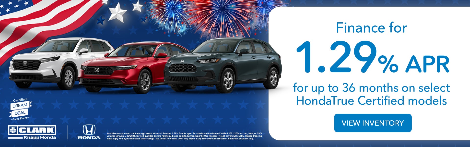 Certified Dream Deal Sales Event