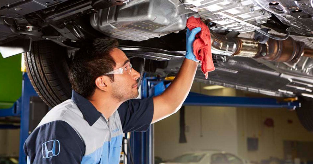 Honda Service Under the Car