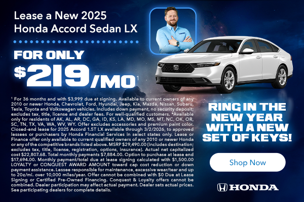 2025 Honda Accord Sedan LX